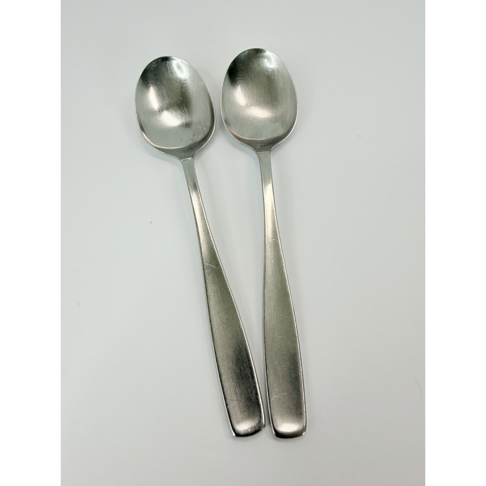 WMF LINE Teaspoons (Set of 2) Stainless Germany Triangle Mark 6 1/4"